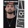 FaithHeart Megan Star of David Necklace Men Vintage Jewish Jewelry