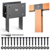 DOOTOO 2pcs 6x6(Actual Post/5.5"x5.5" Beams/3.5"x5.5") Post Cap Tie Bracket, Heavy
