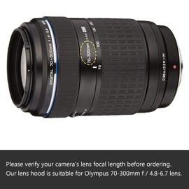 LH-61E Lens Hood,Portable Plastic Sun Shade,Professional Replacement Lens Hood Shade Accessory for Olympus 70-300mm f/ 4.8-6.7 Cameras(Black)