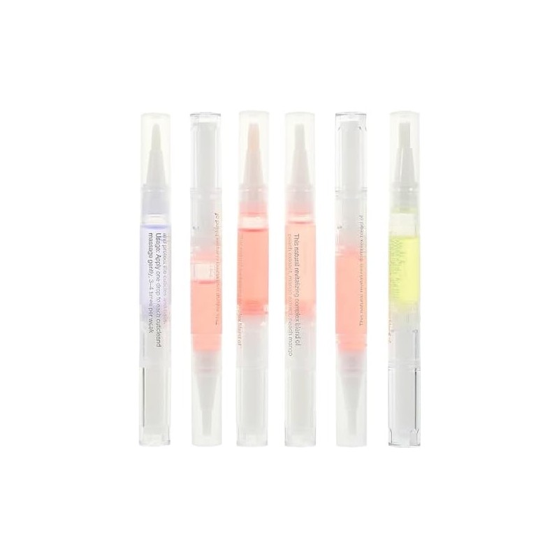 Lápiz de Aceite para Uñas Nutritivo, Plástico, 6 Piezas