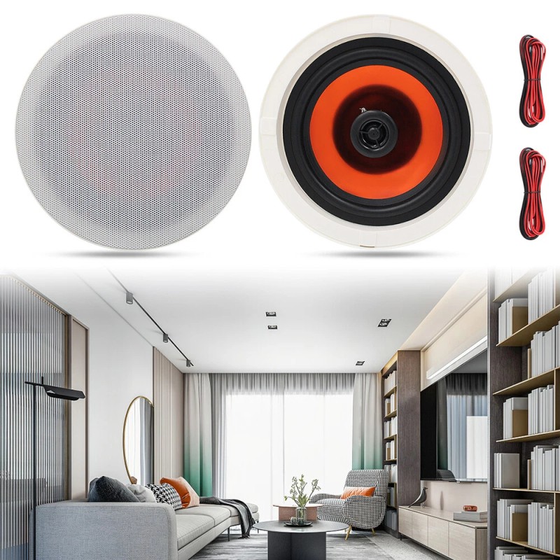 Herdio 4 Speakers 6.5" Bluetooth Ceiling / Wall Speaker Kit,