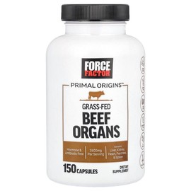 Force Factor Primal Origins™, Grass-Fed Beef Organs, 3,500 mg, 150 Capsules (700 mg Per Capsule)
