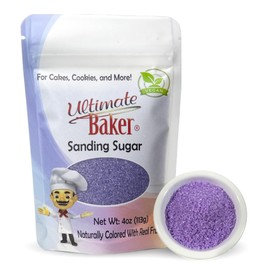 Ultimate Baker - Sanding Sugar, Purple - Vibrant, Naturally Colored Baking & Decorating Sugar, Perfect for Sprinkling on Cakes, Desserts & Confections, Medium Crystal - 4oz
