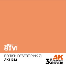 AK Interactive 3rd Generation Acrylic British Desert Pink 17ml