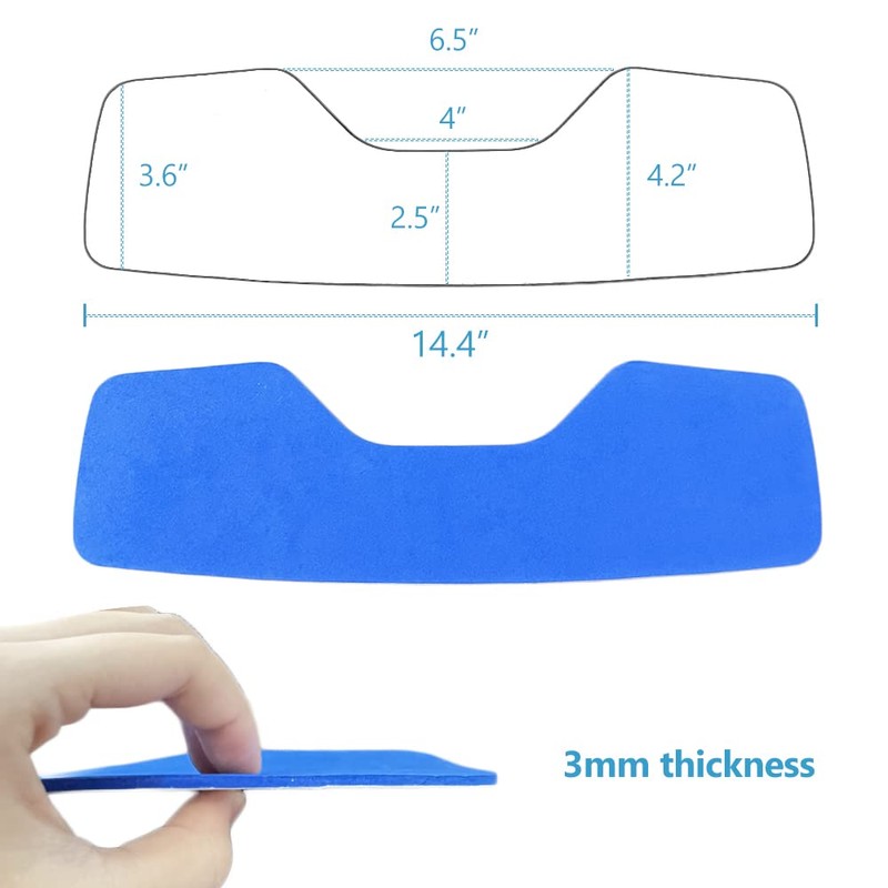 MESINURS Shower Chair Back Mat, Blue, EVA Foam, Bath Safety