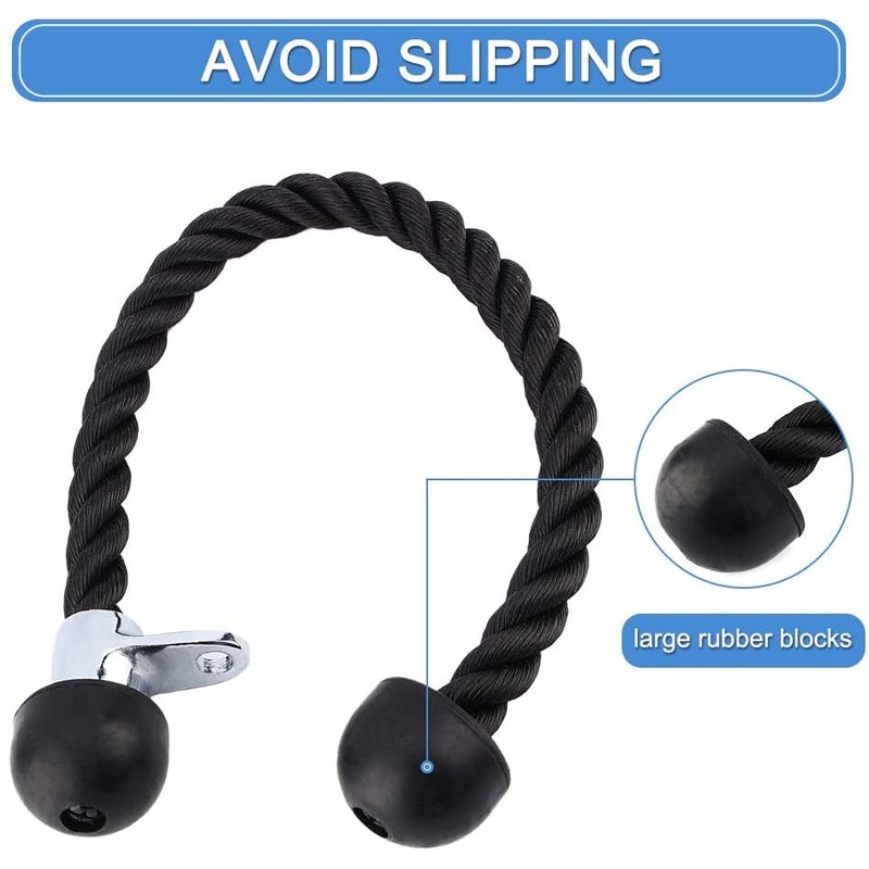 Ejoyous Fitness Rope Pulley, Nylon Triceps Rope Fitness Accessories Triceps