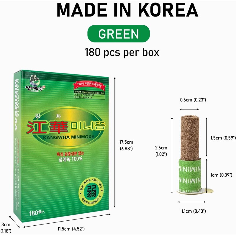 Minecook Kanghwa Mini Moxa, Herb Stick Roll_180 pcs per Box