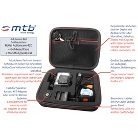 mtb more energy® Protective Case XL for Rollei Action Cam 430, 425, 420, 415, 410, 400, 372, 350, 333, 300(+), 240, 230, 220 / 7S Wifi, 6S, 5S – Black – Case Plug-In System Modular, XL Black