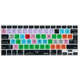 XSKN for Logic Pro X Shortcut Design Silicone Keyboard Skin Cover Compatible MacBook 13 15 17 inch with or w/Out Retina Before 2015 (US & EU Layout)