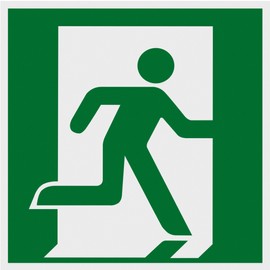 Champion Sign – 150 x 150 mm photoluminescent Sign/Information Sign/Brigade Path/Escape Emergency Exit and Safety Marking/Industry Marking, 503810