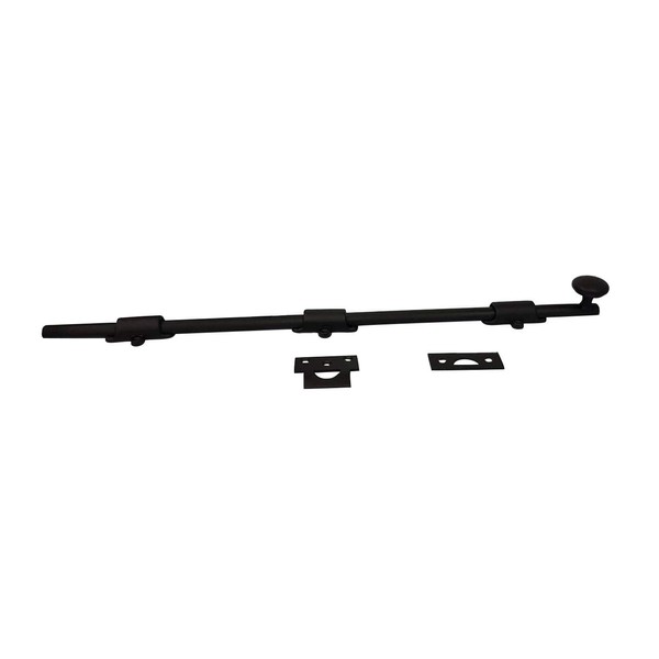 QCAA QCAA Dutch Door Bolt, Solid Brass, 24", Matte Black,