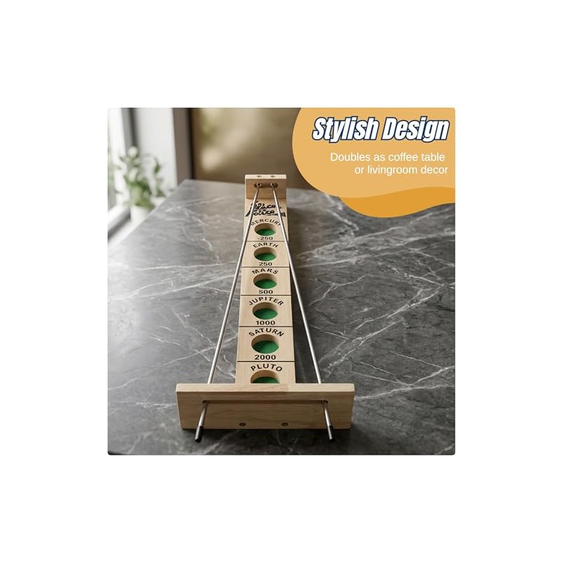 WE Games Shoot the Moon - Classic Solid Wood Rolling