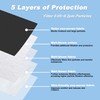 VERNASSA Black KN95 Face Masks 50 Pack, 5-Layer Disposable Masks