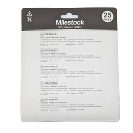 Milestock 25-Pcs 3V Lithium Button Battery Assortment CR1620 CR1632 CR2025 CR2032 CR2450 Compatible with AirTag, Car Key Fob Mazda Subaru Toyota Nissan Jeep Dodge Ram Chrysler Kia