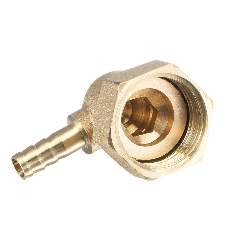 sourcing map Brass Hose Barb Fitting Elbow, 6mm Barbed x