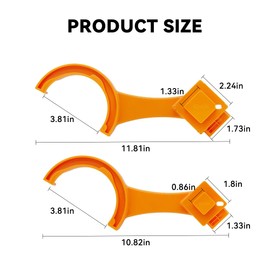 Honibaoto 2 PCS RV Sewer Hose Wrench, Multi Purpose Fittings Wrench to Connect and Disconnect Sewer Hoses, Fits Most 3 Inch and 4 Inch Male/Female RV Sewer Caps, RV Accessories (Orange)