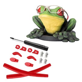 Acefrog Replacement Rubber Kits for Oakley Juliet Sunglasses, red