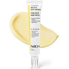 NIDA Revive Eye Cream For Face And Neck Probiotics Lystate Solution, Retinal, Peptide Complex, Bakuchiol Wrinkles, Fine Lines, Cell Turnover, Firm Skin Texture, Radiant Skin 1.35 fl. oz., 40ml