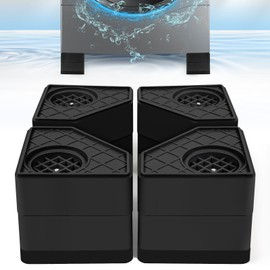 4Pcs Anti Vibration Pads for Washing Machine, Stops Washer Dryer Moving, Prevents Noise, Vibration Transfer, Antivibration Stabilizer Support Feet (Increase3.14in-B)