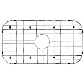Large Sink Rack,Sink Protector for Kitchen Sink,26" X 14",Stainless Steel Sink Grid for Bottom of Sink,Metal Sink Grate,Centered Drain for Single Bowl with Corner Radius,1 Pack