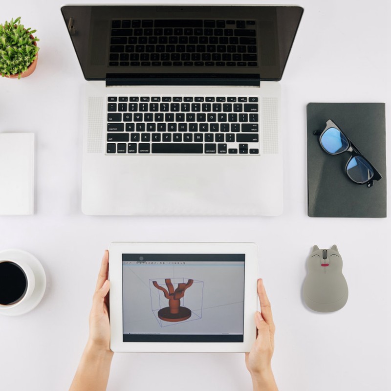 Cat Shape Wireless Mouse 2.4 GHz USB 1600 DPI Optical