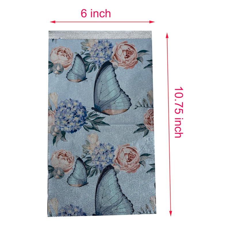 Butterfly Design Pop-Up Hair Foil Sheets, Wide 6x10.75 Inch Pre-Cut