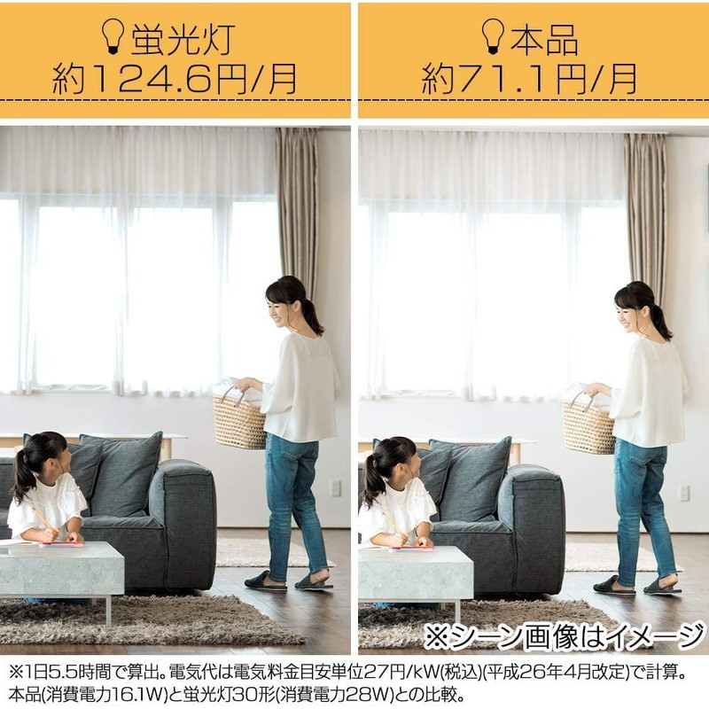 Iris Ohyama SCL20LMS-HL Small Ceiling Light with Motion Sensor