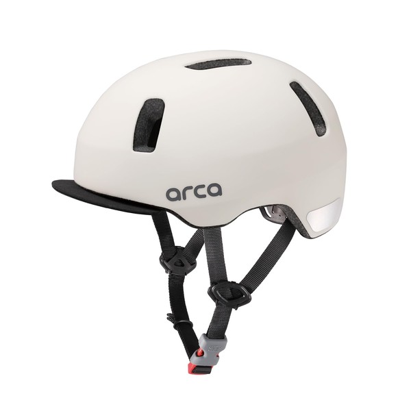 OGK KABUTO Bicycle Helmet, ARCA (Arca), Color: Matte Off White,