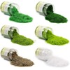 6X 35g Mixed 2mm-3mm Static Grass Terrain Powder Green Fake