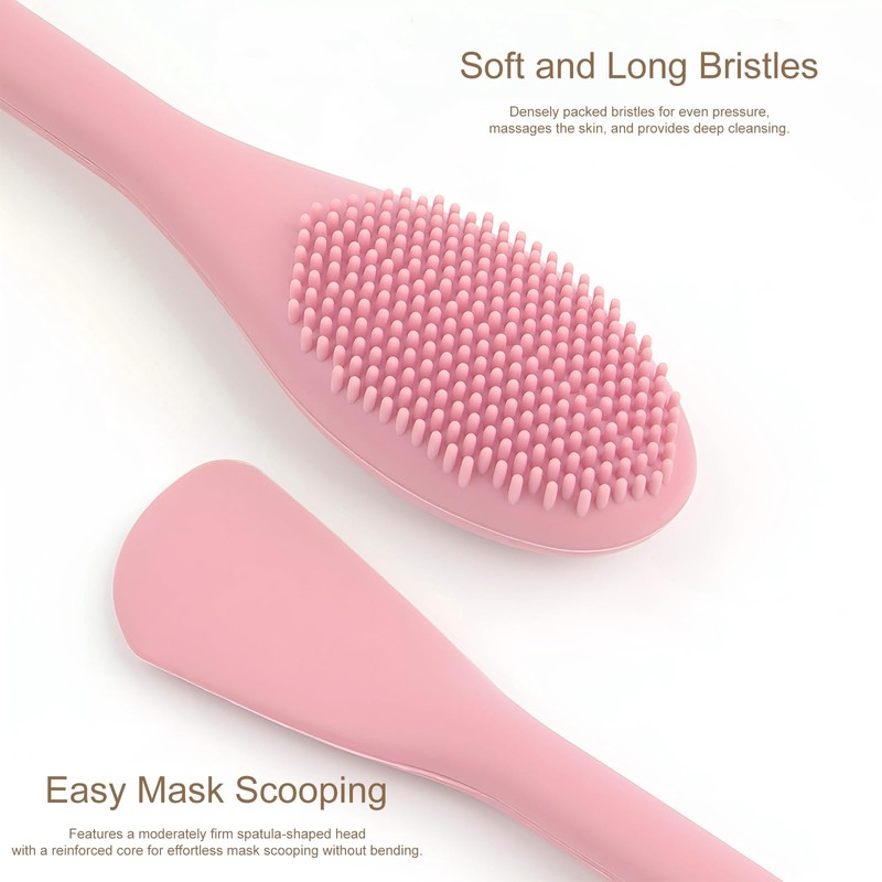 Jaasuee Silicone Face Mask Applicator: 2-Pack Facial Brushes for Mud,