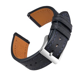 EACHE Watch Strap 20 mm Leather Quick Release Italy Pueblo Top Grain Vintage Leather Watch Straps for Men Navy Blue