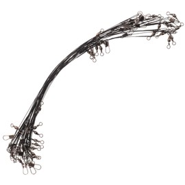 Totority 30Pcs Fishing Wires Leaders with Swivels Snap Durable Fishing Tackle for Freshwater Saltwater Lengths for Bass Trout Carp More