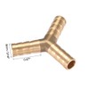 uxcell 8mm or 5/16" ID Brass Barb Splicer Fitting,Y-Shaped 3
