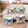 Wilproo Butterfly Decorative Throw Pillow Cover Set of 4, Cushion
