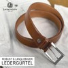 LINDENMANN Men's Leather Belt 35 mm Wide Belt Cowhide Leather