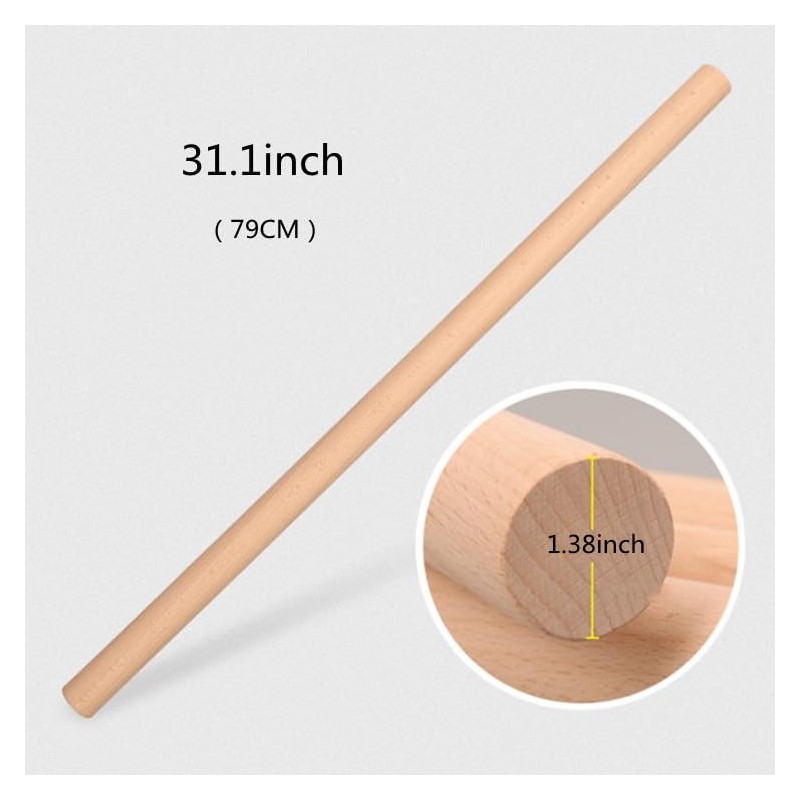 XBLDMJY Long Rolling Pin， Baking Dough Roller for Pizza, Pie,
