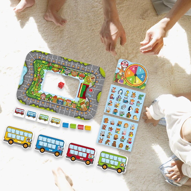 Milageto Animal Bus Station Puzzle Educational Indoor Games Addition &