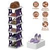 NewHome Small 6 Tier Narrow Vertical Shoe Rack Organizer for
