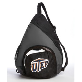 UTEP Backpack with Soccer Ball or Volleyball Bag Sports Gear Compartment Practice Bag (UTEP Black Bag)