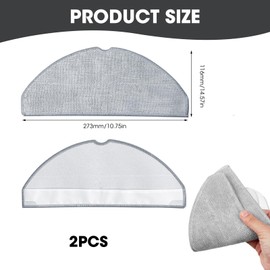 2PCS Mop Pads for Eufy L60 G50 Hybrid Replacement Microfiber Mops Cloths Washable Reusable Mopping Household Robot Vacuum Cleaning Pads for Eufy Robot L60 G50 Hybrid Accessories