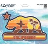 Squiddy California Bear Surfing Bear Retro - Vinyl Sticker Decal