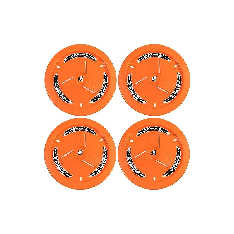 Dirt Defender Vented Wheel Covers Orange 4 Pack