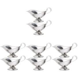 OUNONA 8 Pcs Juice Boat Sauce Container Gravy Cup Gravy Pitcher Gravy Boat Large Gravy Bowl with Spout Gravy Boats Sauce Cup Metal Gravy Dish Serving Bowls Sauce Pitchers Gravy Container