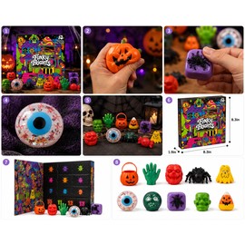 Halloween Advent Calendar for Kids – 13-Day Spooky Squishy Slow-Rise Toy Countdown Gift Box