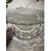 Princess House Fantasia Crystal Dinner Plate Frosted Center 10" 11