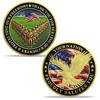 YGLLSSY Military Veterans Challenge Coins V-Shaped Victory Eagle Soldiers American