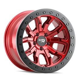 Dirty Life DT-1 Crimson Candy RED Wheel with Alloy Steel (17 x 9. inches /5 x 78 mm, -12 mm Offset)