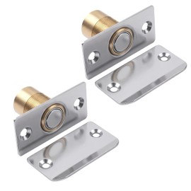 Elfthloo Adjustable Magnetic Door Ball Catch Silver, 2 Pack