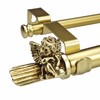 ILAISIHOME 1-1/8 Inch Diameter Brushed Gold Curtain Rods with Cherub