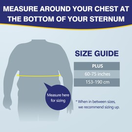 Rib Injury Binder Belt, Universal Men's Rib Cage Support Belt for Bruised, Fractured or Dislocated Ribs Protection, Post Surgery Compression Belly Band Wrap and Chest Support (Plus Size)